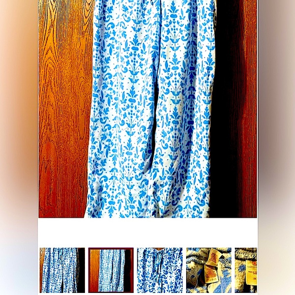 Vintage micro fleece pants satin drawstring PJ/Street no flaw Covington 2X Sears - Picture 4 of 9